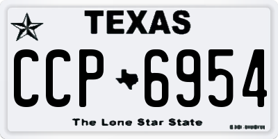 TX license plate CCP6954