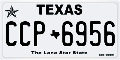 TX license plate CCP6956