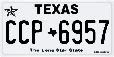 TX license plate CCP6957