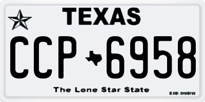TX license plate CCP6958