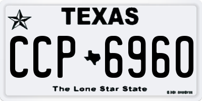 TX license plate CCP6960