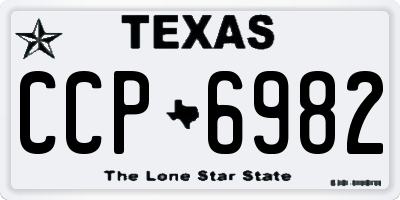TX license plate CCP6982