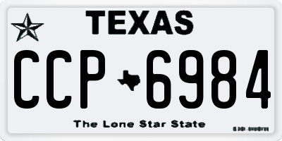 TX license plate CCP6984