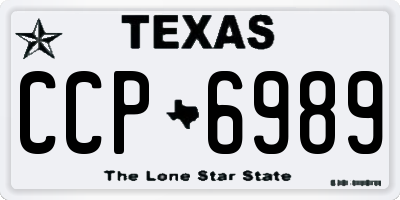 TX license plate CCP6989