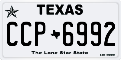TX license plate CCP6992