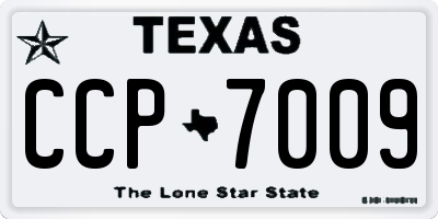 TX license plate CCP7009
