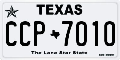 TX license plate CCP7010