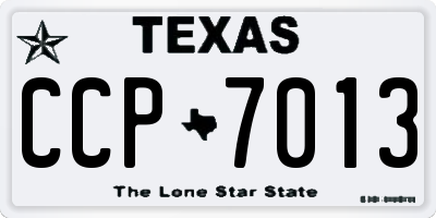 TX license plate CCP7013