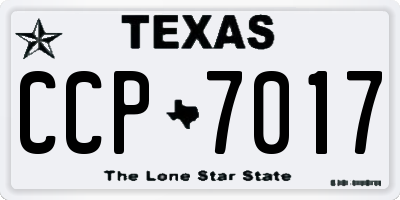 TX license plate CCP7017