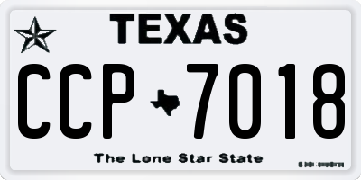 TX license plate CCP7018
