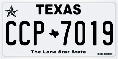 TX license plate CCP7019