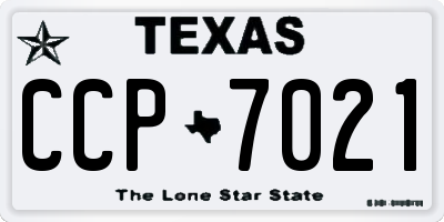TX license plate CCP7021