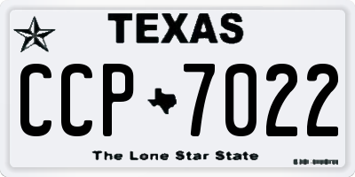TX license plate CCP7022