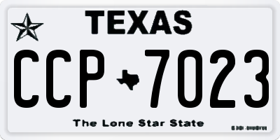 TX license plate CCP7023