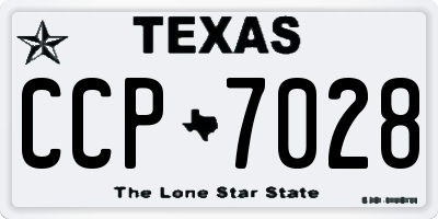 TX license plate CCP7028