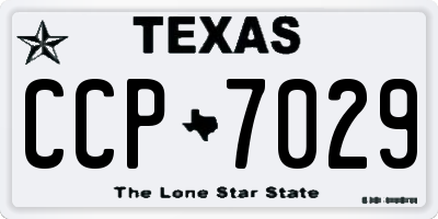 TX license plate CCP7029