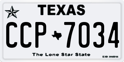 TX license plate CCP7034