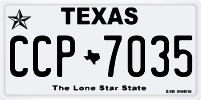 TX license plate CCP7035
