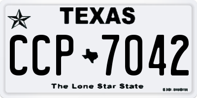 TX license plate CCP7042
