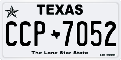 TX license plate CCP7052