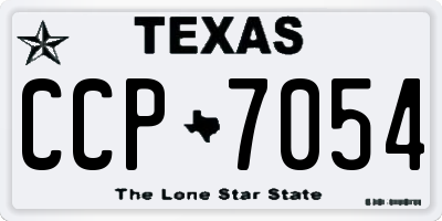 TX license plate CCP7054