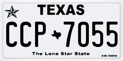 TX license plate CCP7055