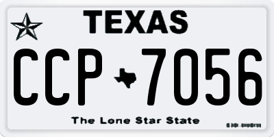TX license plate CCP7056