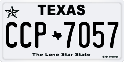 TX license plate CCP7057
