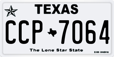 TX license plate CCP7064