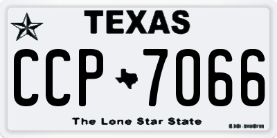 TX license plate CCP7066
