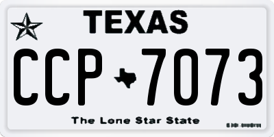 TX license plate CCP7073