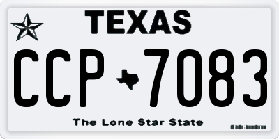 TX license plate CCP7083