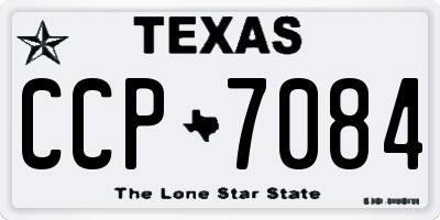 TX license plate CCP7084