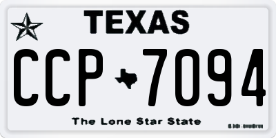 TX license plate CCP7094