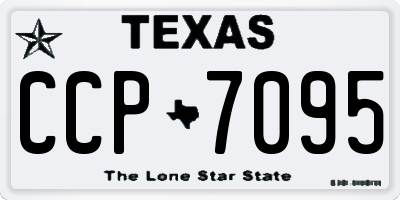 TX license plate CCP7095