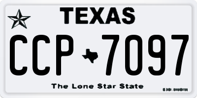 TX license plate CCP7097
