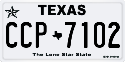 TX license plate CCP7102