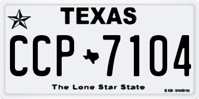 TX license plate CCP7104