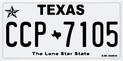 TX license plate CCP7105