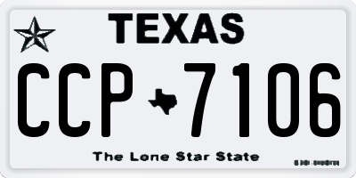 TX license plate CCP7106