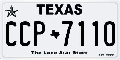 TX license plate CCP7110