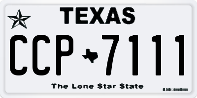TX license plate CCP7111