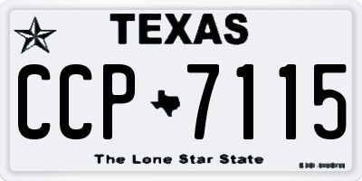 TX license plate CCP7115