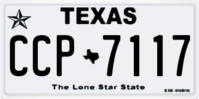 TX license plate CCP7117