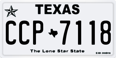 TX license plate CCP7118