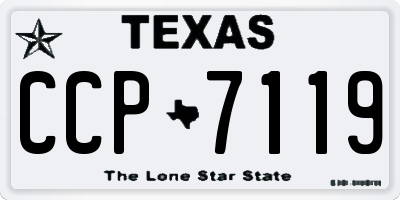 TX license plate CCP7119