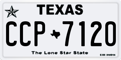 TX license plate CCP7120