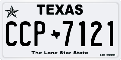 TX license plate CCP7121