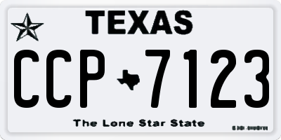 TX license plate CCP7123