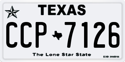 TX license plate CCP7126